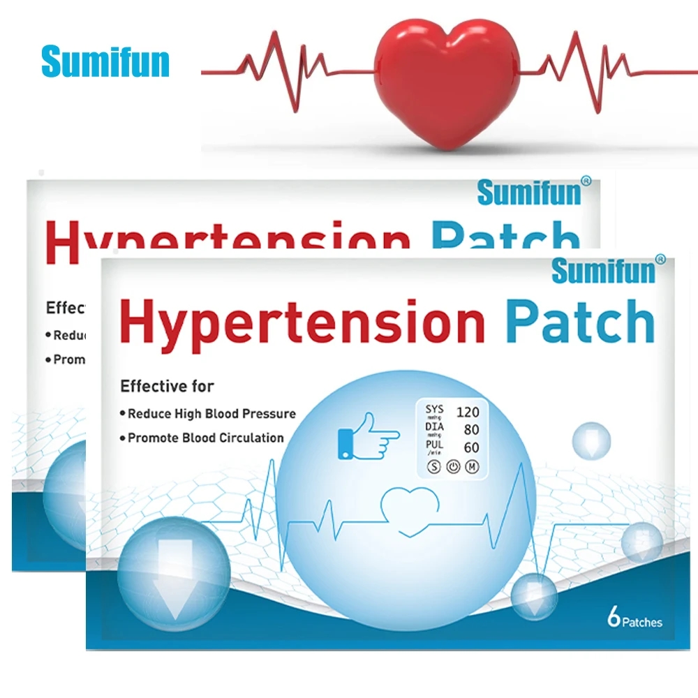 Herbal Zone - Sumifun 6 Stück Kontrolle Bluthochdruck-Behandlungspflaster Bluthochdruck